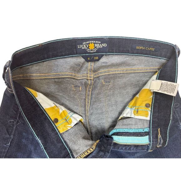 Lucky Brand SOFIA CAPRI Jeans size 6/28 - Picture 5 of 14